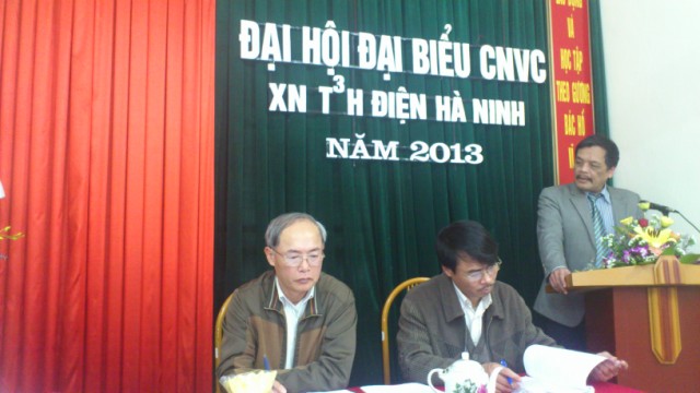 Đại hội đại biểu CNVC Xí nghiệp TTTHĐ Hà Ninh năm 2013